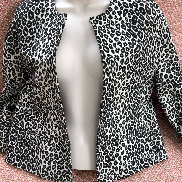 ANN TAYLOR LEOPARD PRINT JACKET - Picture 4 of 7
